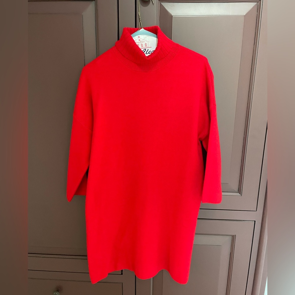 Pomander Place Vivid Red Turtleneck Sweater Dress at Tuckernuck